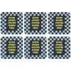 Patroon - Geblok - Blauw - Slow down you're doing fine onderzetter kurk middel -zkaufland3dotto