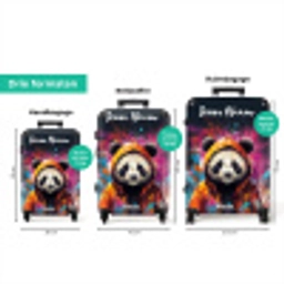 Panda met Oranje Jas en Verfspetters NBS - Handbagage koffer - Kinderen Unisex middel zzzzzzVergelijking_3NL