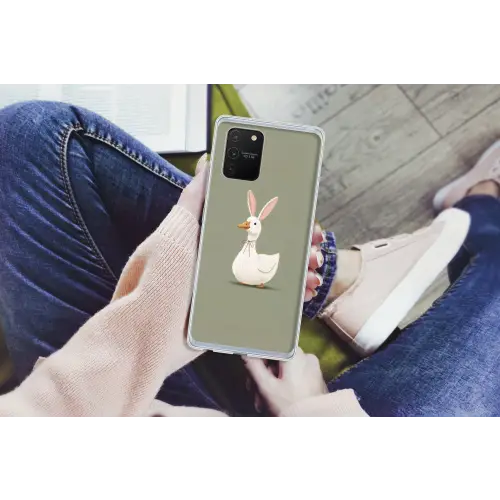 Eend - Konijnoren - Grijs Telefoonhoesje Samsung Galaxy S10 Lite klein -handS10Lite