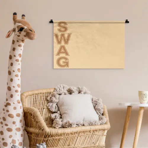 Swag - Bruin - Beige Wandkleed katoen klein -wsfeer5_kind