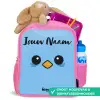 Kawai - Vogel - Blauw Kinderrugzak - Roze middel -inhoud_NL
