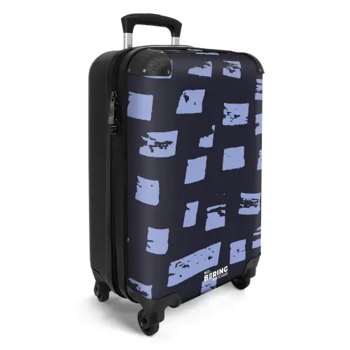 Blauwe blokken op donkerblauwe achtergrond NBS - Handbagage koffer - Kinderen Unisex middel -productfoto_3d