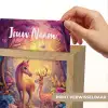 Paard - Hert - Sprookjesbos - Paars Light Box met kabel (Kinderlampje) klein -USP_websiteprintNL