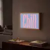 Chill - Roze - Blauw - Golvend Light Box met batterij (Wandlamp) middel -sfeer1