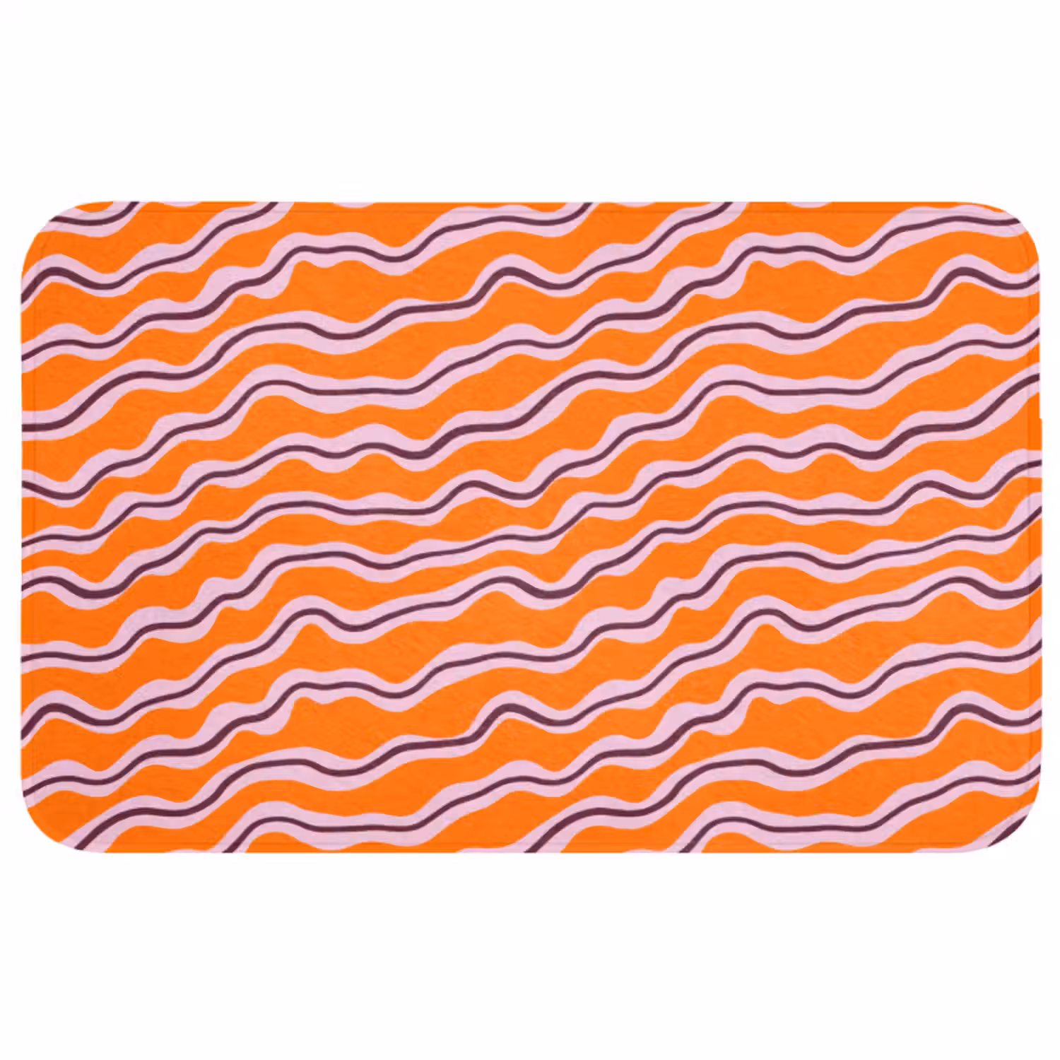 Wc Mat - Retro - Golvend - Oranje