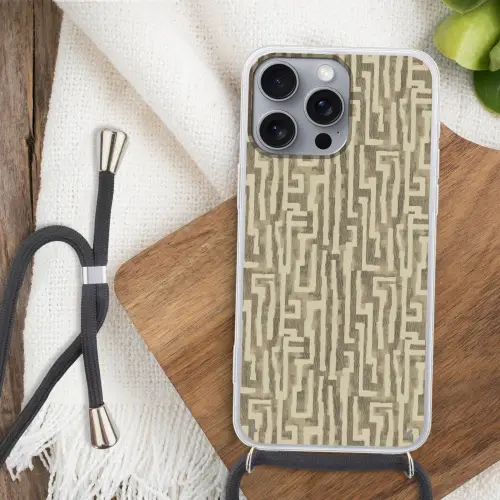 Abstract - Geometrisch - Groen Hoesje iPhone 16 Pro Max met koord klein 804 -sfeer4