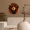 Vrouw - Aardbeien - Kroon Wandcirkel plexiglas klein -sfeer1