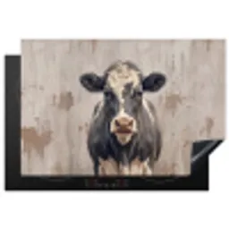 Koe - Portret - Dieren - Modern Inductie beschermer vinyl 3mm klein -3d