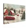 Kerstsfeer - Landelijk - Rood canvas 2cm klein -z3d