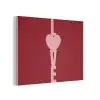 Love - Rood - Blokletters PET vilt klein -3d