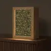 Spat - Waterverf - Geel - Zwart Light Box met kabel (Tafellamp) klein 925 -z3d_website