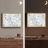 Mozaïek - Marmer - Wit - Onregelmatig Light Box met batterij (Wandlamp) middel 907 -sfeer3