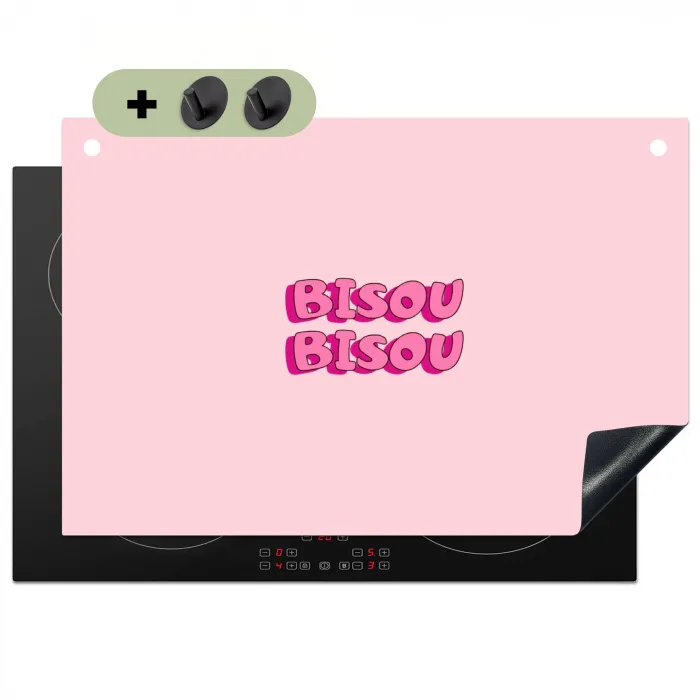 Bisou - Roze - Schaduw Inductie beschemer met haakjes klein -3d