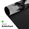 Paarden - Gras - Zwart - Wit Muismat XXL klein -sfeer2