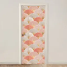 Waaiers - Goud - Roze deurposter klein 289 -3d_beige