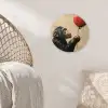 Street art - Chimpansee - Ballon - Graffiti - Banksy Wandcirkel kunststof plaat 5mm dik klein -sfeer5