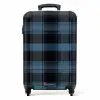 Klassiek geruit patroon in blauw tinten NBS - Handbagage koffer - Kinderen Unisex middel -productfoto_recht