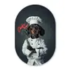 Quote - Neon - Hond - Kokskleding Wandcirkel Ovaal Forex klein -3d