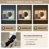Abstract - Modern - Zwart - Goud Light Box met batterij (Wandlamp) middel -USP_lichtkleurNL