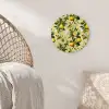 Citroen - Groen - Bloesem Wandcirkel kunststof plaat 5mm dik klein 188 -sfeer5
