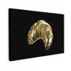 Croissant - Brood - Goud - Zwart Tuinposter op houten frame 2 cm dik klein -3d