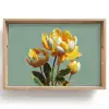 Bloemen - Geel - Bladeren - Structuur Dienblad Rechthoek middel -z3d_shopping