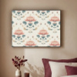 Lotus - Bloemen - Roze Textielframe zwart klein 947 -sfeer1