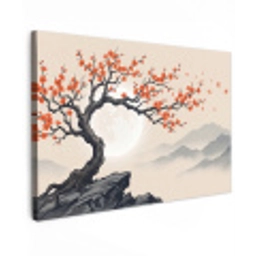 Aziatisch - Bloesem - Rood canvas 2cm klein -z3d