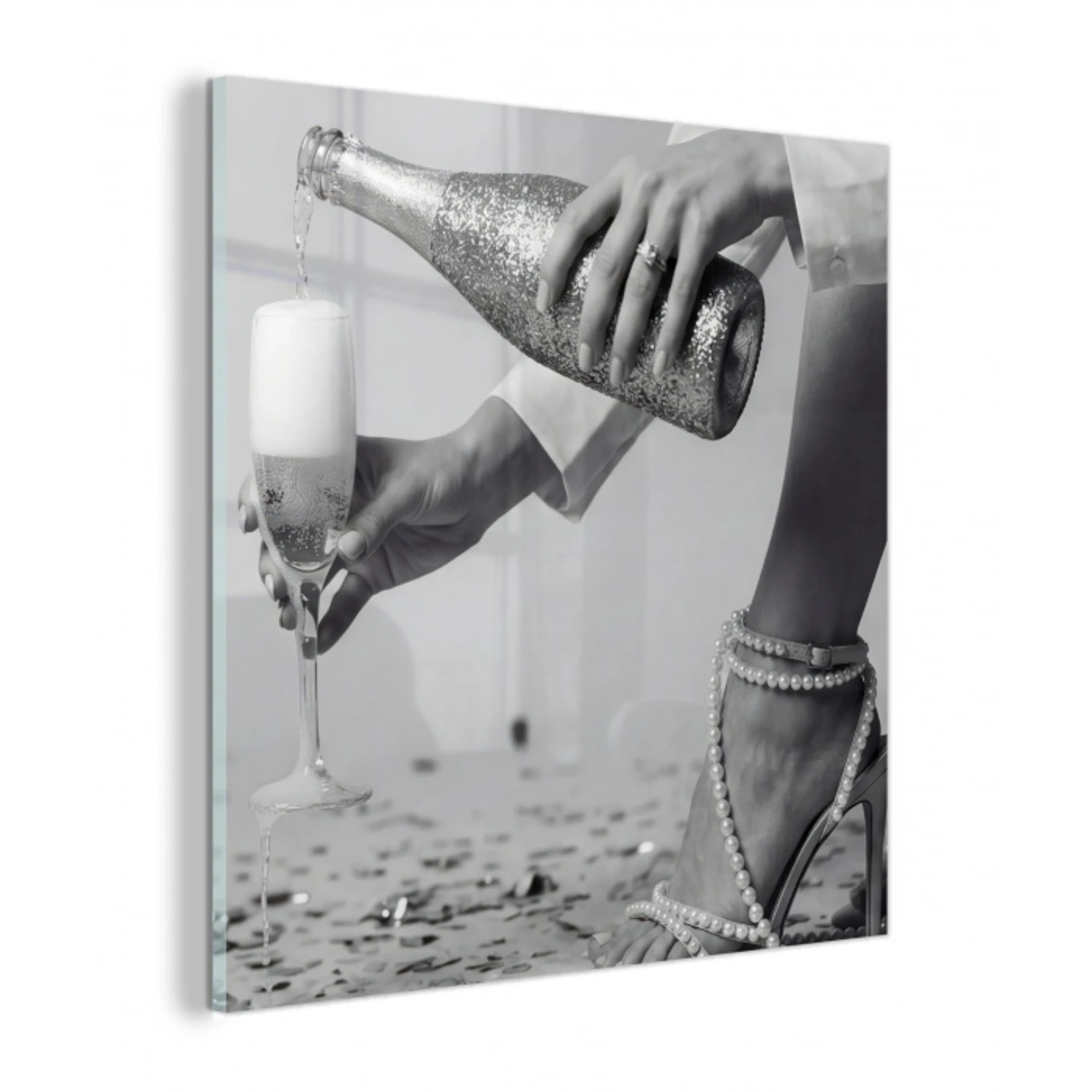 Feestelijk - Champagne - Discobal plexiglas 5mm klein -z3d