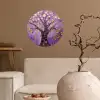 Levensboom - Boom - Paars - Goud - Modern Wandcirkel behangsticker klein -sfeer1