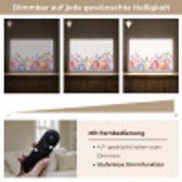 Bloementuin - Kleurrijk - Eieren Light Box met batterij (Wandlamp) middel -USP_dimbaarDE