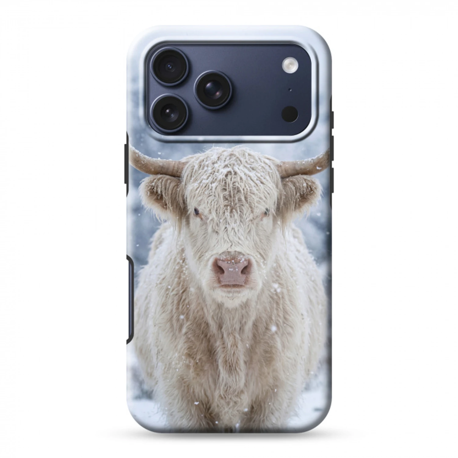 Schotse Hooglander - Sneeuw - Bergen - Winter Toughcase MagSafe Apple iPhone 17 Pro Max klein -3d