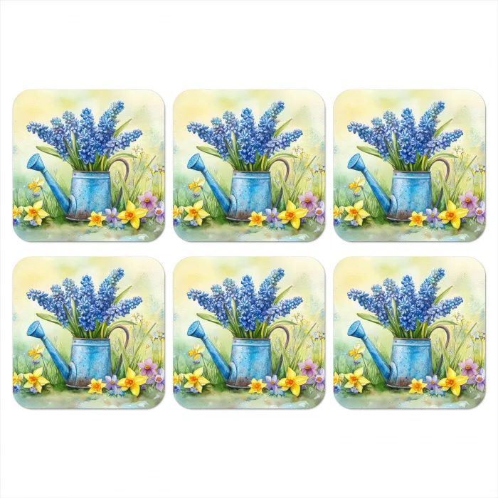 Gieter - Lavendel - Bloesems onderzetter kurk middel -3d