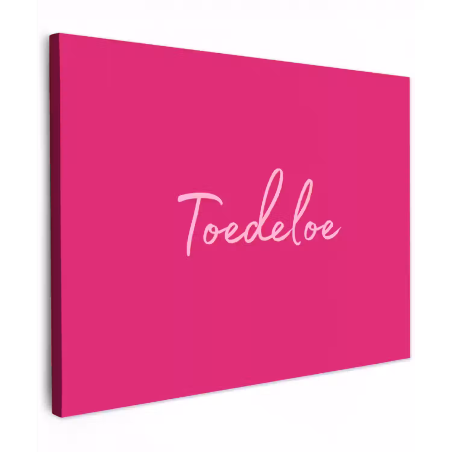 Canvas schilderij - Toedeloe - Roze