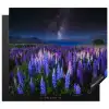 Sterrenlicht over Lupineveld Inductie beschermer vinyl 3mm middel -3d