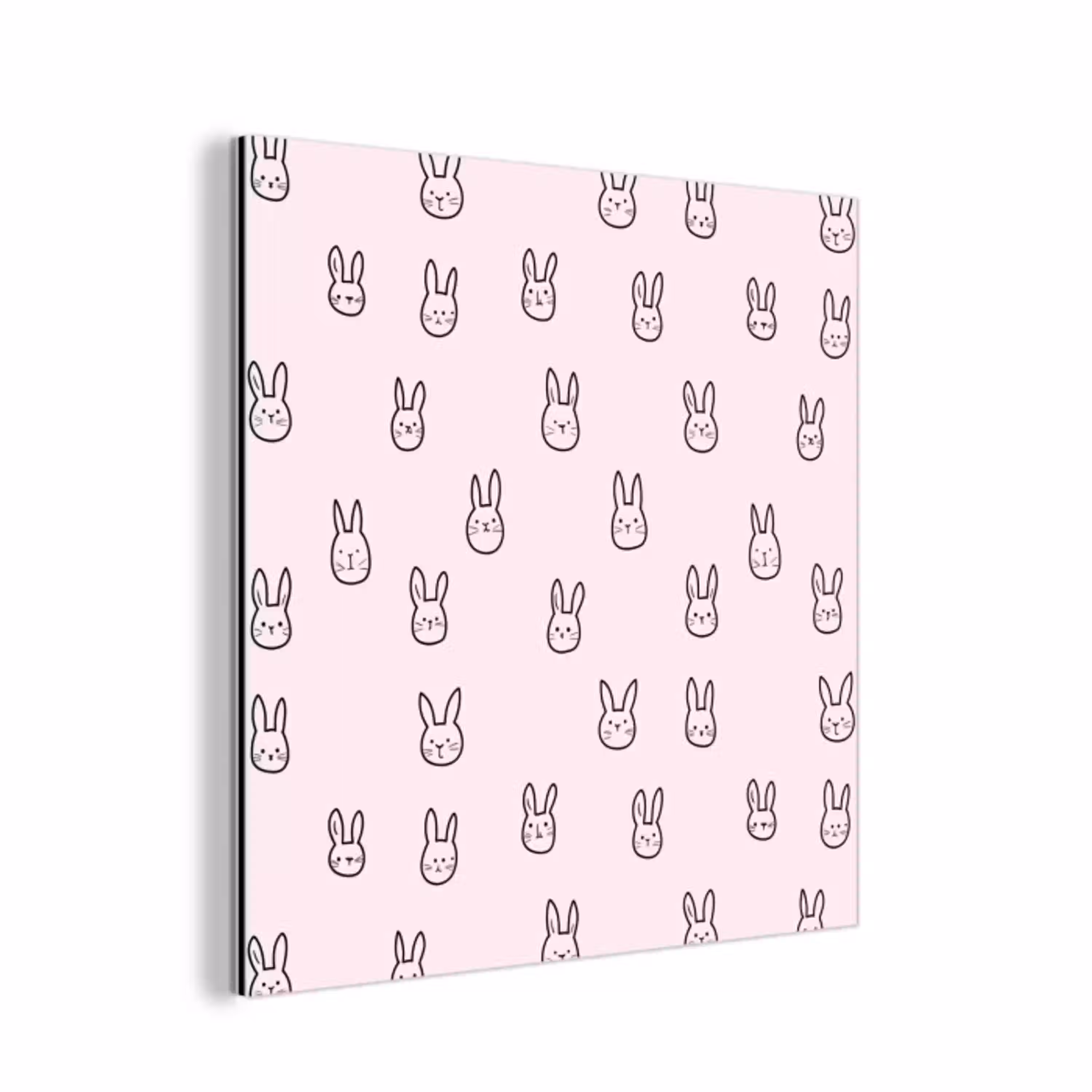 Konijnen - Minimalistisch - Roze aluminium wit klein 46 -3d