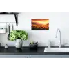 Zonnebloemen - Zonsondergang - Landschap Muursticker klein -keuken