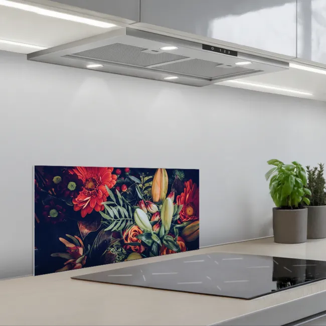 Herfstboeket in Fluweel keuken achterwand spatscherm klein -3d_schuin