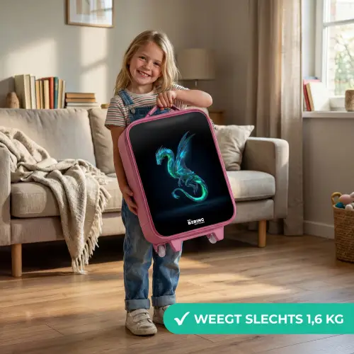 Legendarische cyberdraak Kinderkoffer - Roze klein -sfeer2_NL