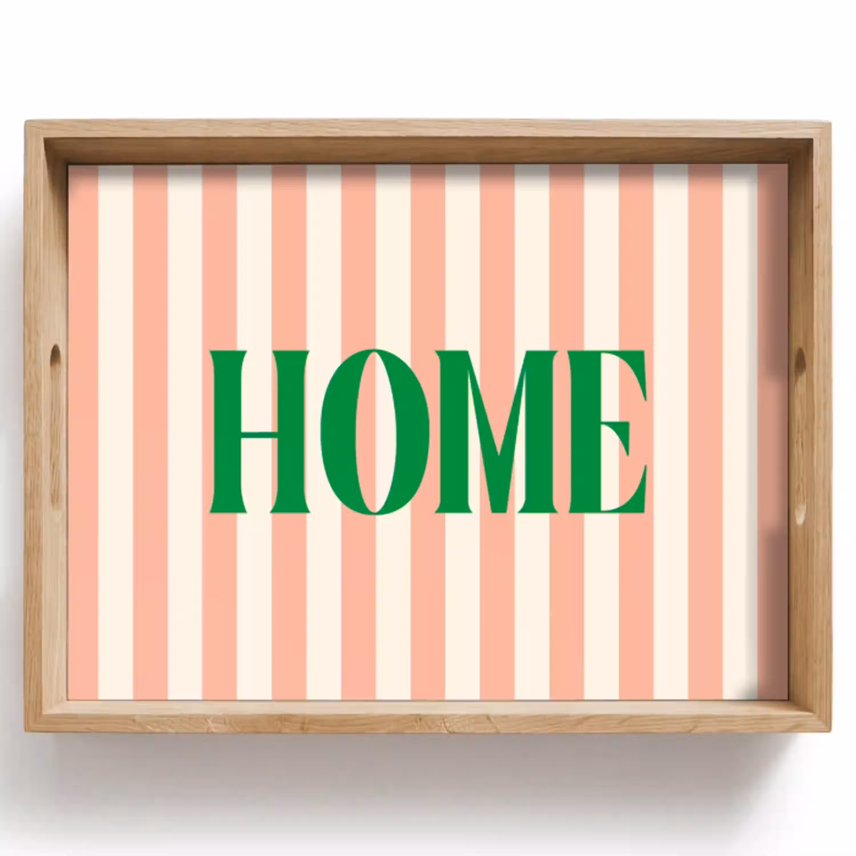Zachtroze - Groen - Strepen - Home Dienblad Rechthoek middel -z3d_shopping