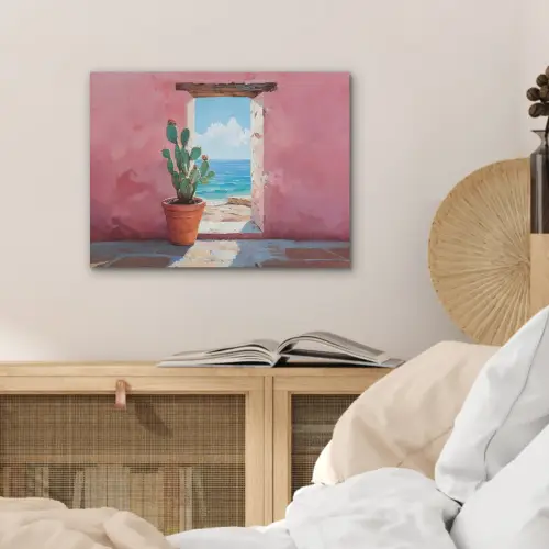 Zee - Roze - Cactus PET vilt klein -sfeer3