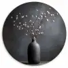 Takken - Vaas - Bolletjes - Wit Wandcirkel plexiglas klein -3d