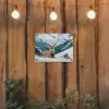 Hert - Landschap - Winter - Natuur - Dieren - Bergen tuinposter los doek klein -sfeer1