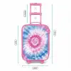 Tie dye - Abstract - Blauw - Roze Kinderkoffer - Roze klein -productfoto_formaten