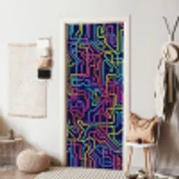 Retro - Abstract - Neon deurposter klein -sfeer6