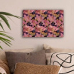 Lelies - Patroon - Roze - Goud canvas 2cm klein 34 -sfeer1