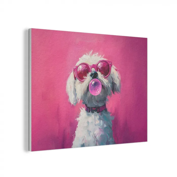 Pink - Hond - Bubbel PET vilt klein -3d