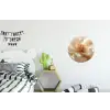 Close up - Pioenroos - Wit Wandcirkel aluminium klein -kinderkamer