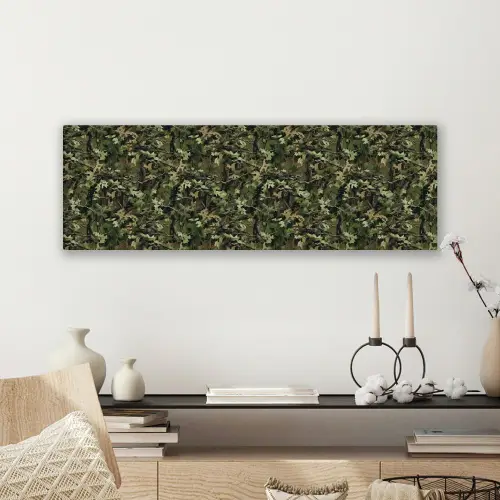 Bladeren - Takken - Camouflage - Groen canvas 2cm klein 828 -sfeer6