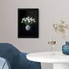 Wit - Bloemen - Tulpen - Vaas fotolijst zwart zonder passe partout klein -sfeer4